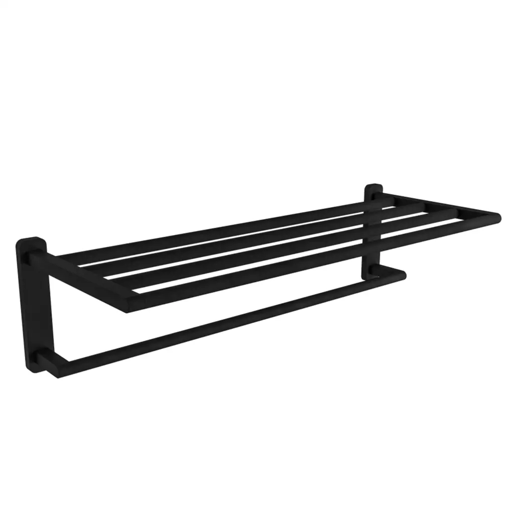 Eastbrook Asti Towel Shelf - Matt Black HPS Hartlepool Plumbing Supplies