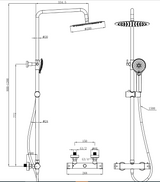 Eastbrook Modern Rigid Riser Shower w/ Handset