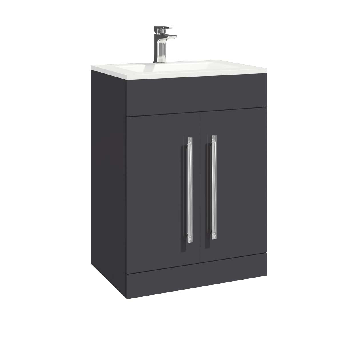 Lili 2 Door 600 Vanity Unit Matte Grey HPS Hartlepool Plumbing Supplies