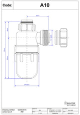 A10 1 1/4" 32mm Bottle Trap McAlpine Mcalpine