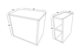 Alfie 800 Wall Mounted Cabinet with Fluted Door, Side Storage & Worktop HPS Hartlepool Plumbing Supplies