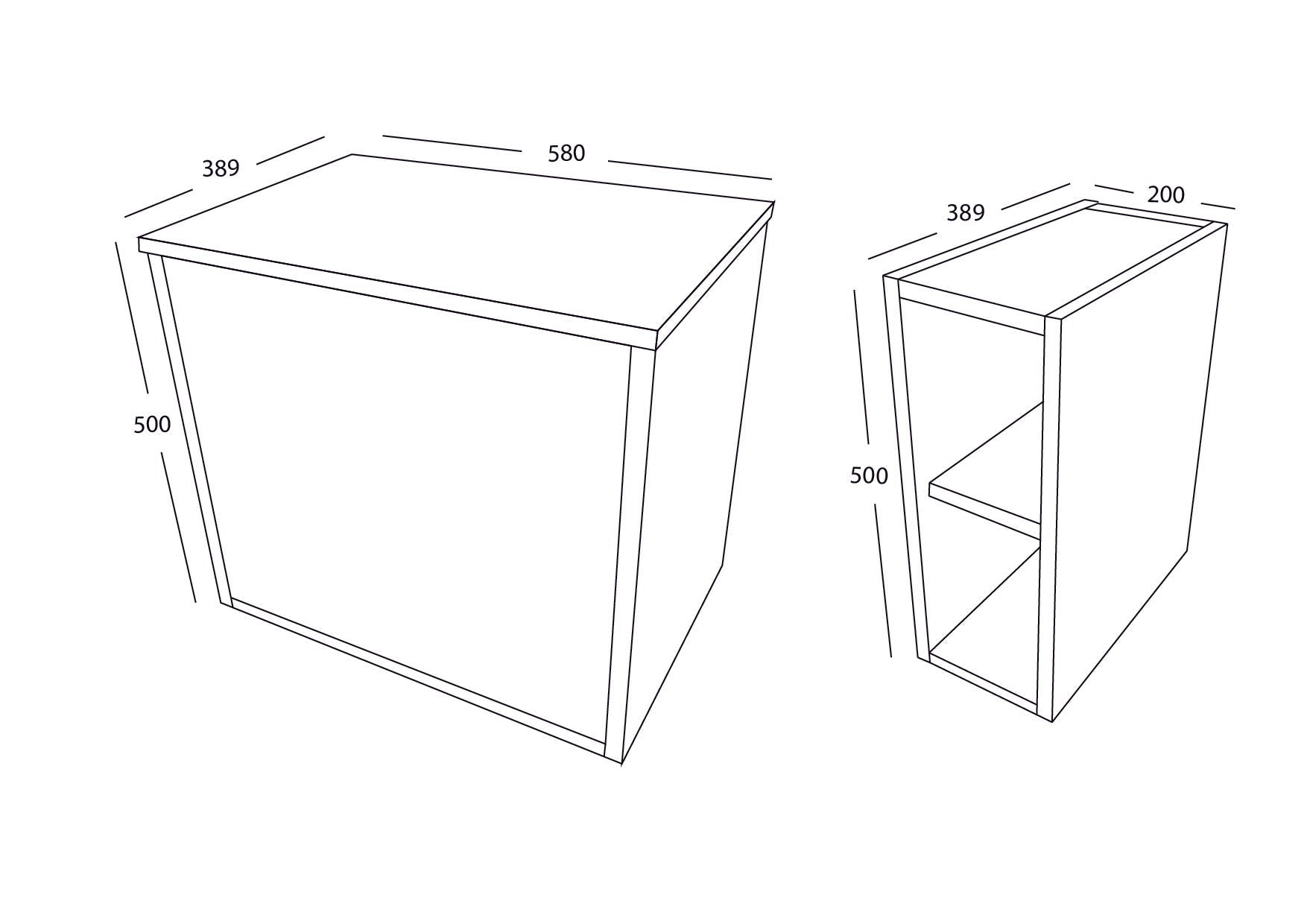 Alfie 800 Cabinet with Open Storage HPS Hartlepool Plumbing Supplies