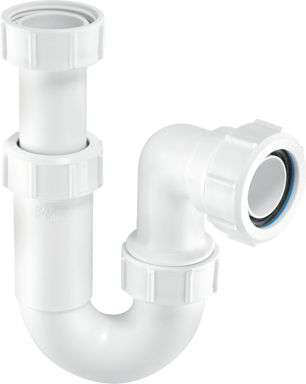 ASA10 1 1/4" 32mm Adjustable Inlet Tubular Swivel ‘P’ Trap McAlpine Mcalpine