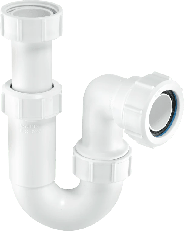 ASA10 1 1/4" 32mm Adjustable Inlet Tubular Swivel ‘P’ Trap McAlpine Mcalpine