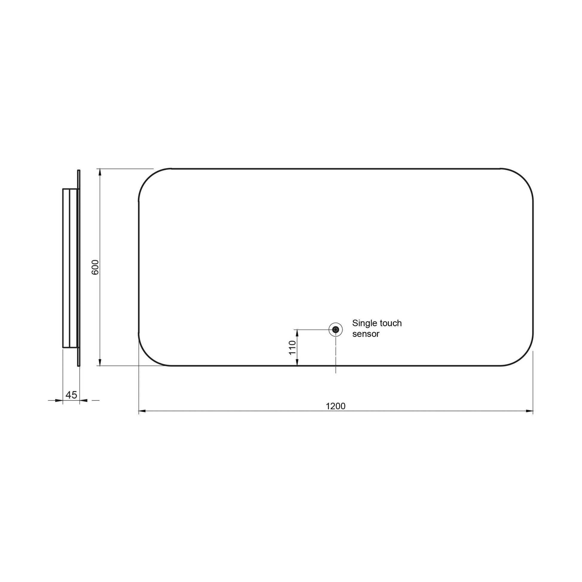 SCUDO - AURA LED Mirror with Demister Pad & Shaver Socket HPS Hartlepool Plumbing Supplies