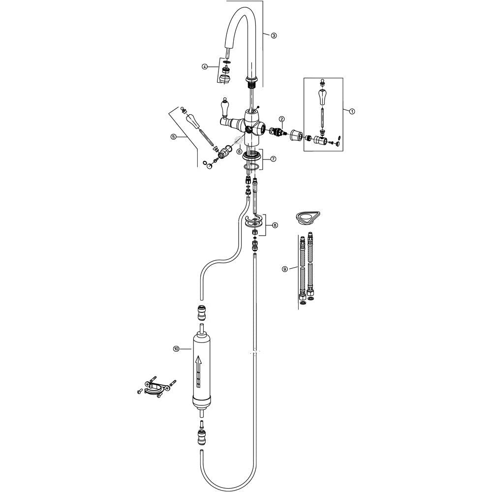 Astini Kelda 3 Way Ambient & Water Filter Kitchen Sink Mixer Tap