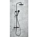 Middleton Black Round Rigid Riser Shower-HPS Hartlepool Plumbing Supplies