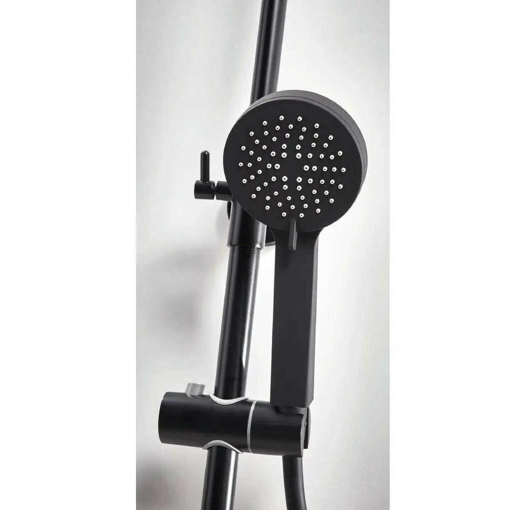 Middleton Black Round Rigid Riser Shower-HPS Hartlepool Plumbing Supplies