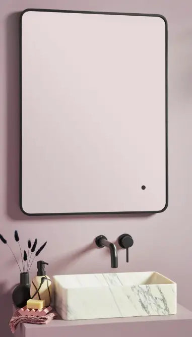 ALFIE SOFT EDGE LED MIRROR BLACK-HPS Hartlepool Plumbing Supplies