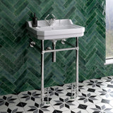 Holborn 1TH 610mm Heated Washstand & Basin - Brushed Brass