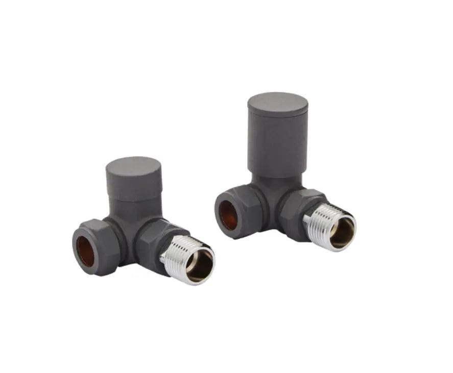 Corner Valves Textured Grey (Pair)-HPS Hartlepool Plumbing Supplies
