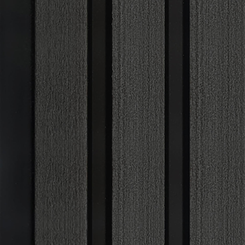 DCD Slat Wall Cladding Panel (233mm) – Charcoal 3D Timber-Effect Decor