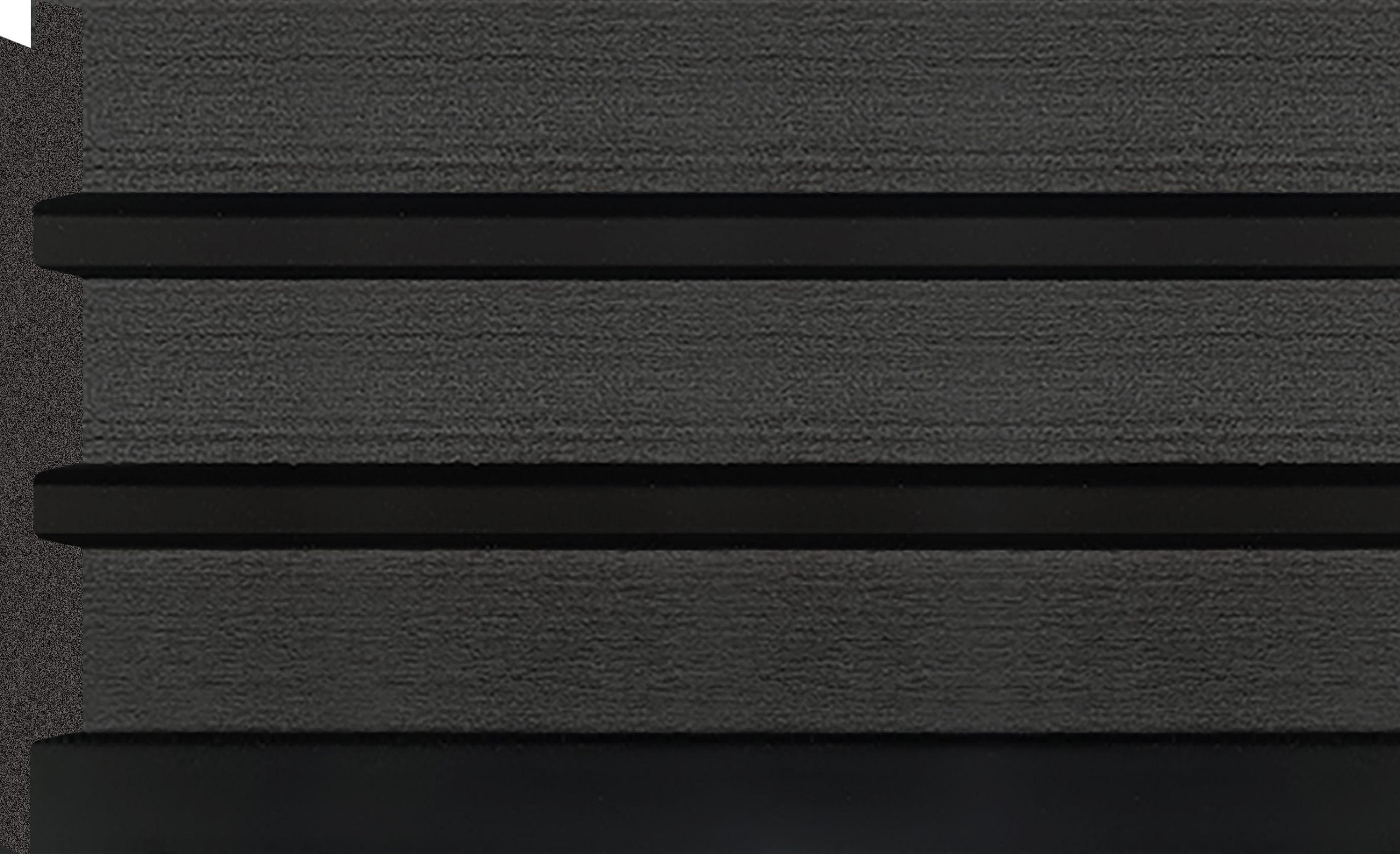 DCD Slat Wall Cladding Panel (233mm) – Charcoal 3D Timber-Effect Decor