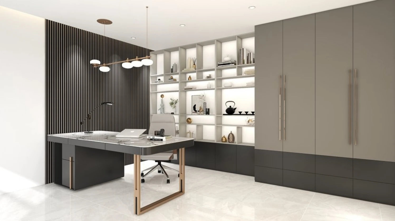 DCD Slat Wall Cladding Panel (233mm) – Charcoal 3D Timber-Effect Decor