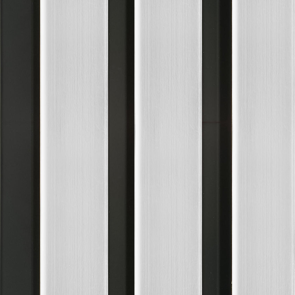 DCD Slat Wall Cladding Panel (233mm) – Silver 3D Timber-Effect Decor