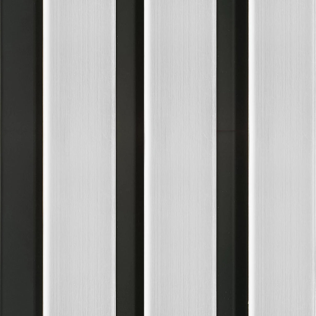 DCD Slat Wall Cladding Panel (233mm) – Silver 3D Timber-Effect Decor