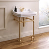 Holborn 1TH 610mm Heated Washstand & Basin - Brushed Brass