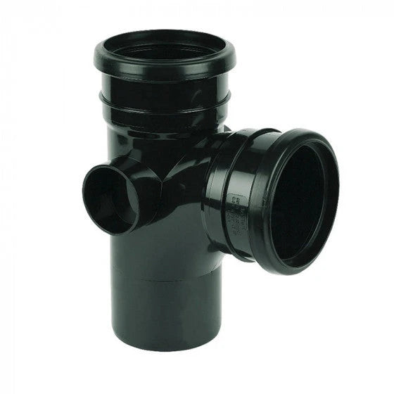 110mm 4" soil branch 92.5 degree black SP190