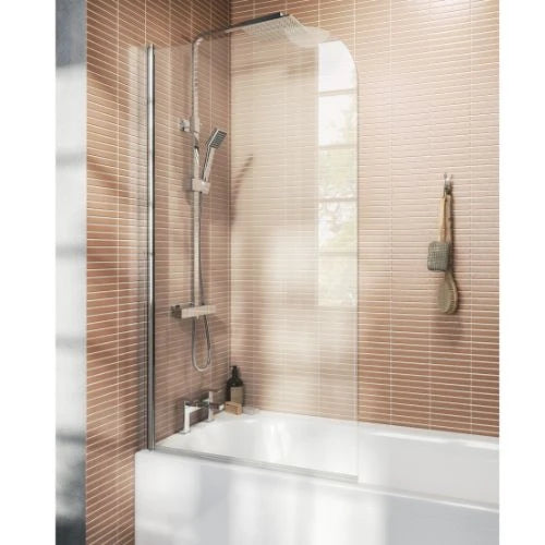Fresssh Radius Bath Screen Hinged 1400 x 780mm Chrome Primaflow F&P