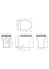 Fresssh Riva Rimless BTW Pan & Soft Close Top Fix Seat Primaflow F&P
