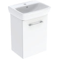 Geberit Selnova Square Basin & Cabinet Set 450 x 650mm, One Door - White