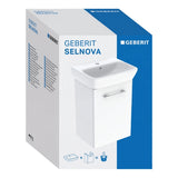 Geberit Selnova Square Basin & Cabinet Set 450 x 650mm, One Door - White