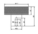 Scudo Knurled Round 42.5mm Handle