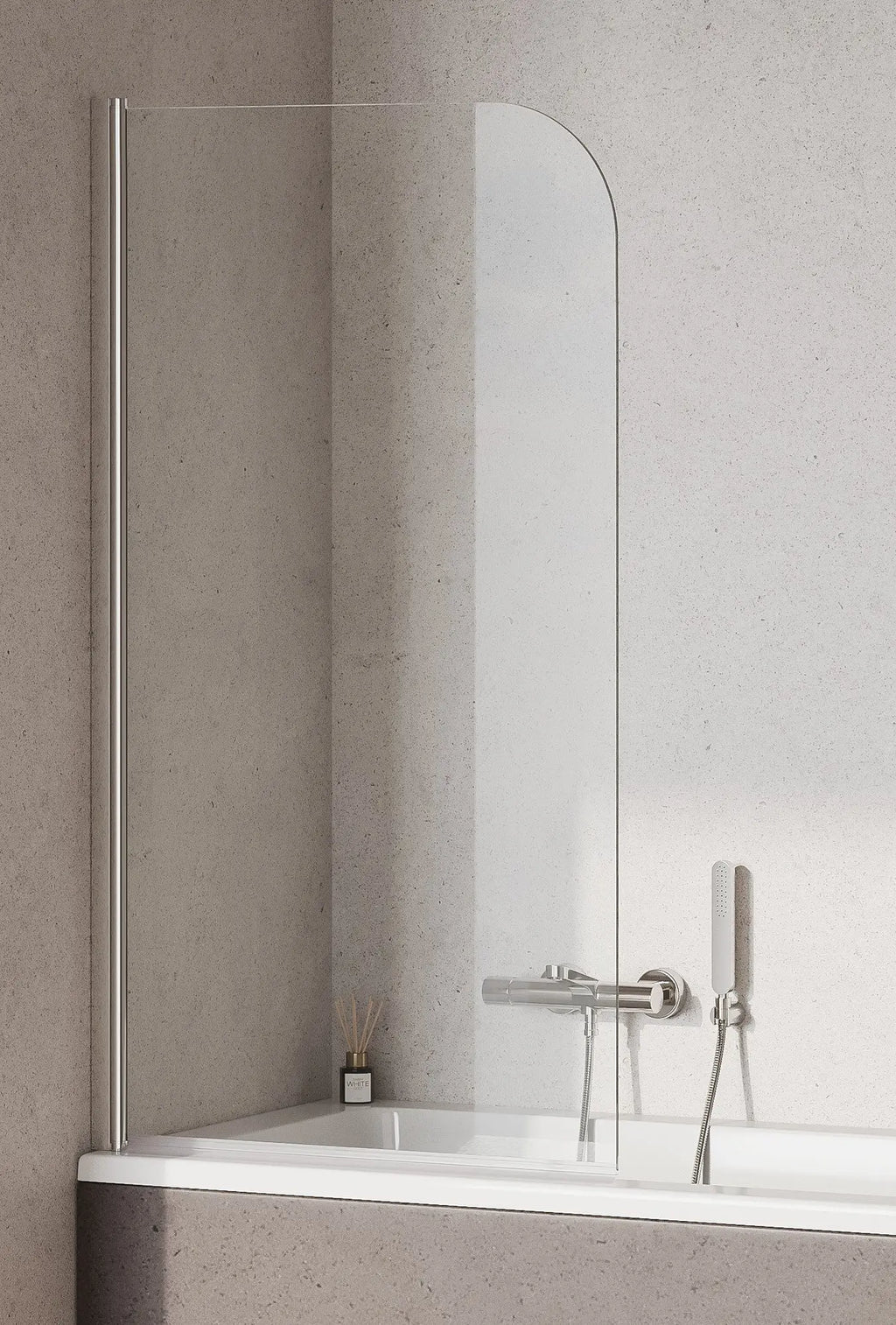 K-VIT Koncept Straight Bath & Shower Screen 6mm HPS Hartlepool Plumbing Supplies