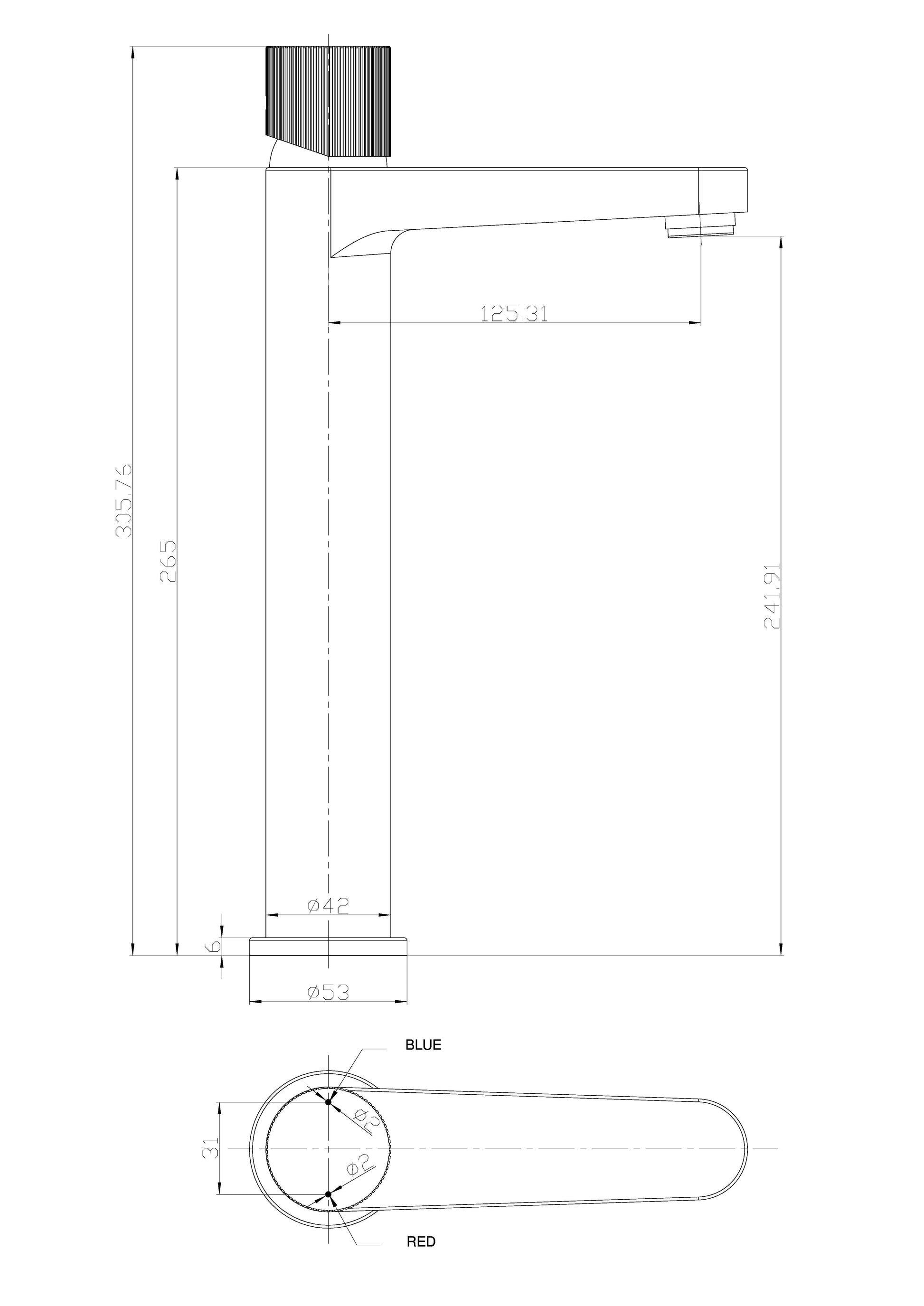 SCUDO - KOKO Tall Basin Mixer Gunmetal HPS Hartlepool Plumbing Supplies