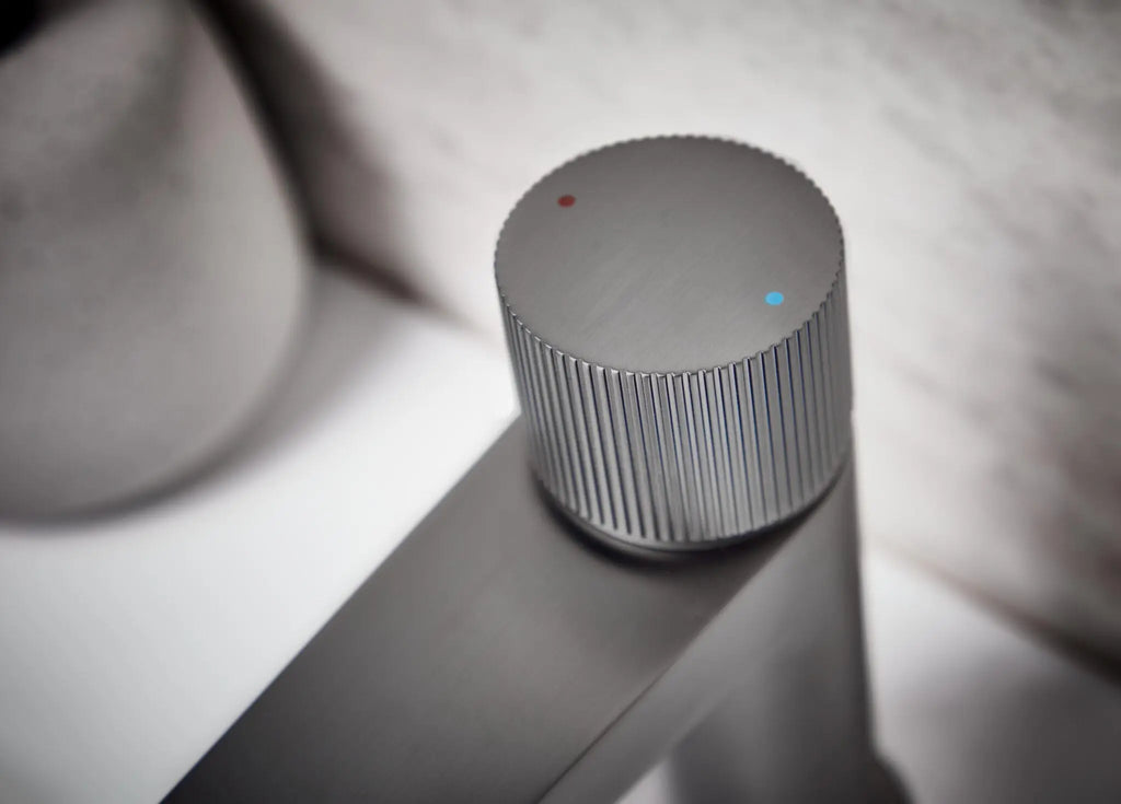 SCUDO - KOKO Tall Basin Mixer Gunmetal HPS Hartlepool Plumbing Supplies