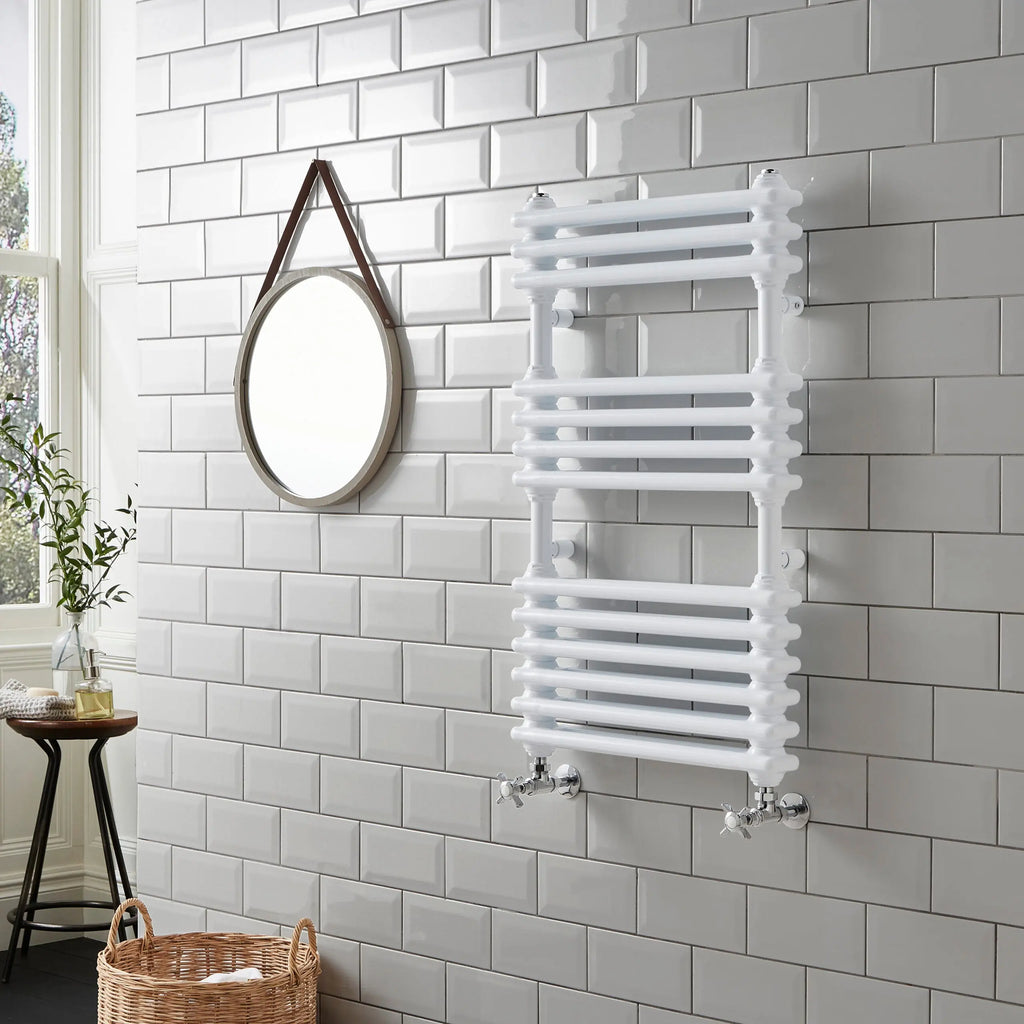 Kolumn Towel Rail WHITE GLOSS K-RAD HPS Hartlepool Plumbing Supplies