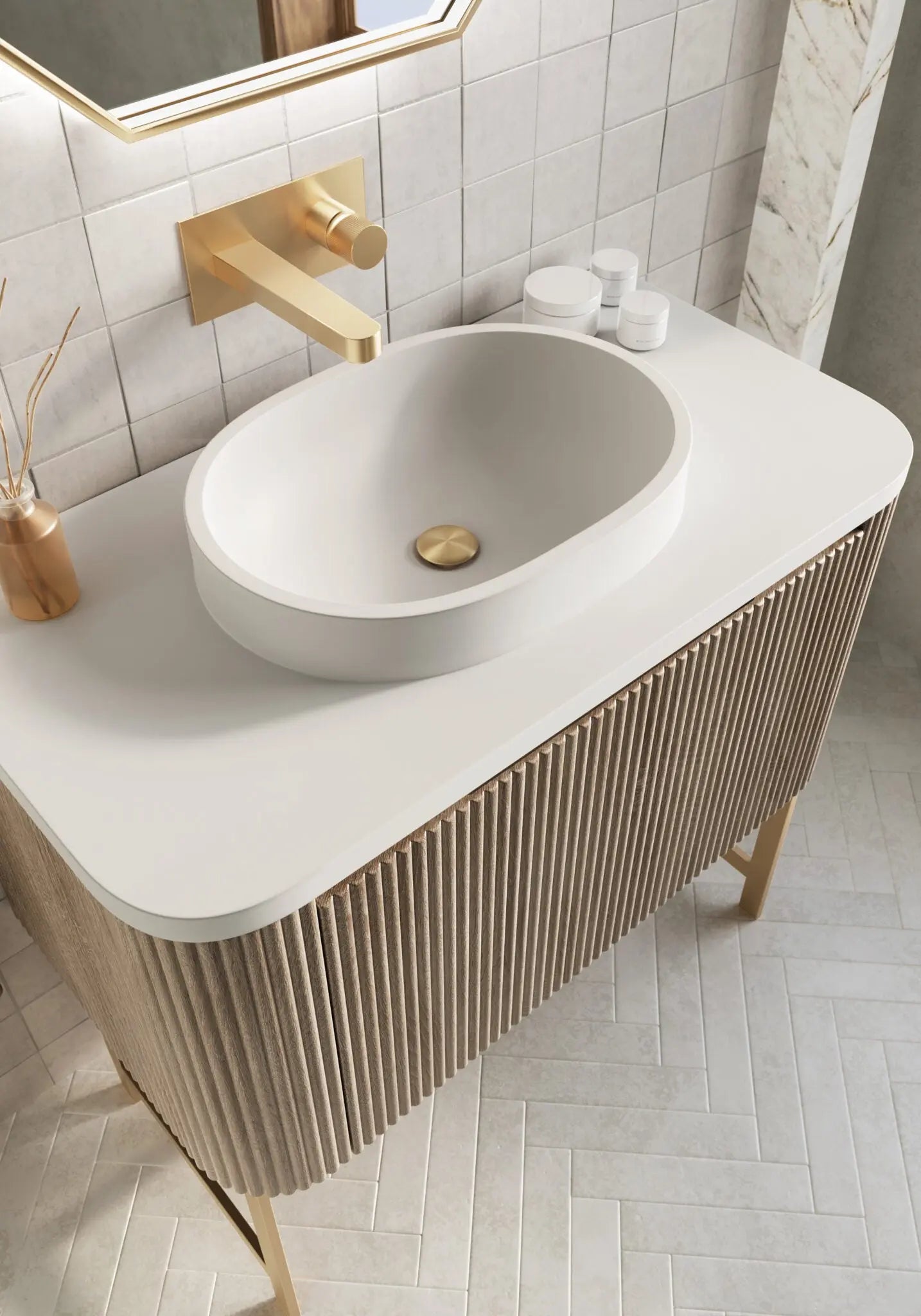Linea Curve 600 Basin HPS Hartlepool Plumbing Supplies