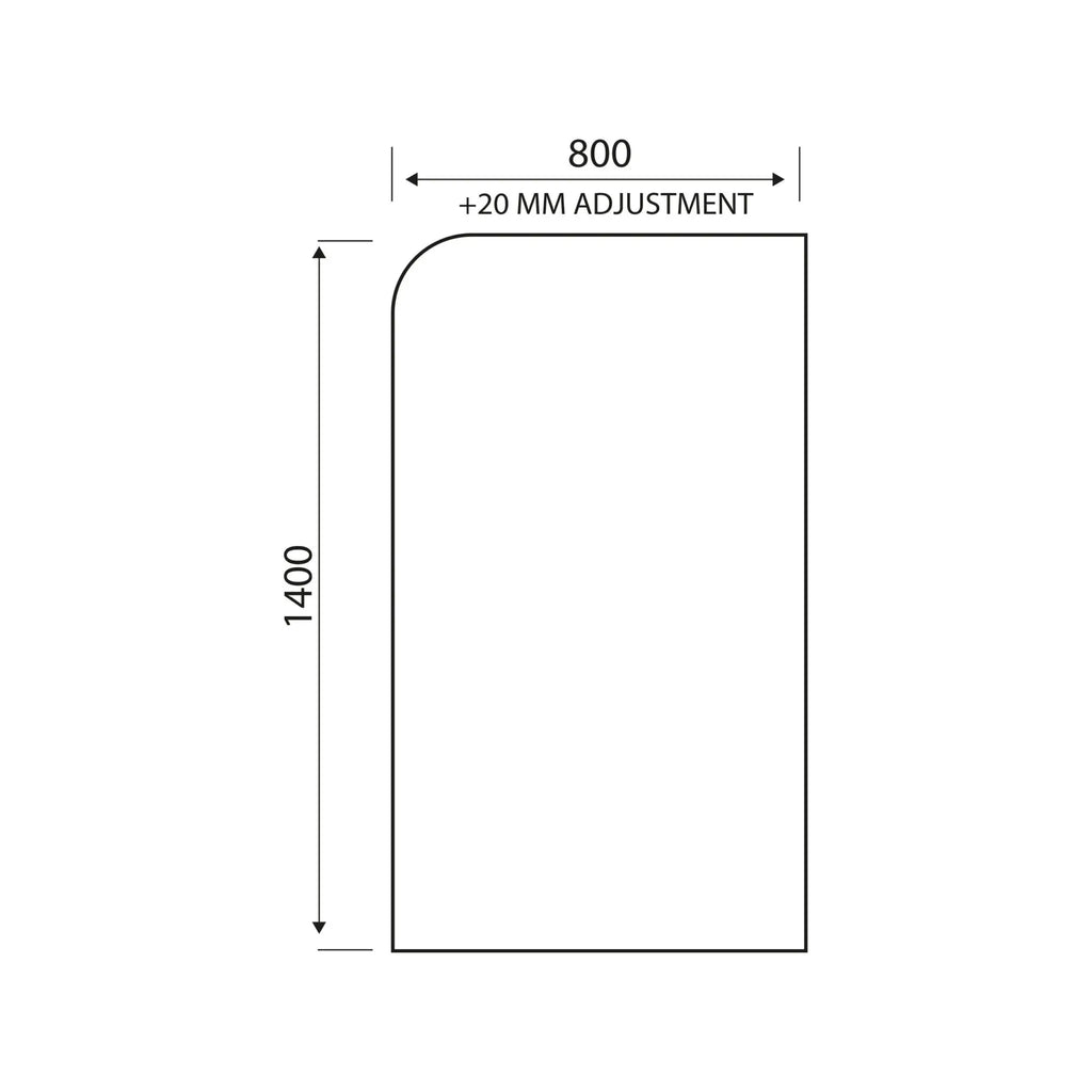 Scudo S6 Brushed Brass Radius Bath Screen HPS Hartlepool Plumbing Supplies