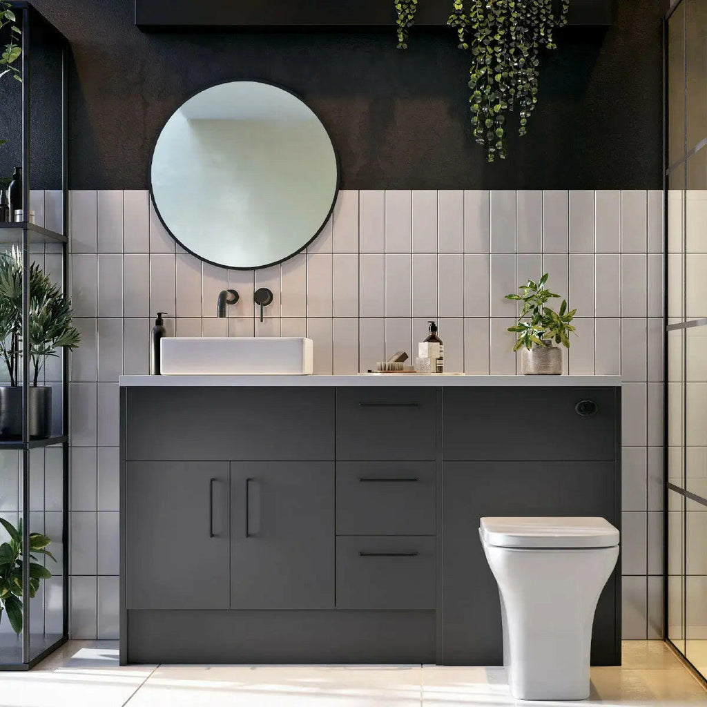 Macie LED Mirror 600mm Black or Brushed Brass-HPS Hartlepool Plumbing Supplies