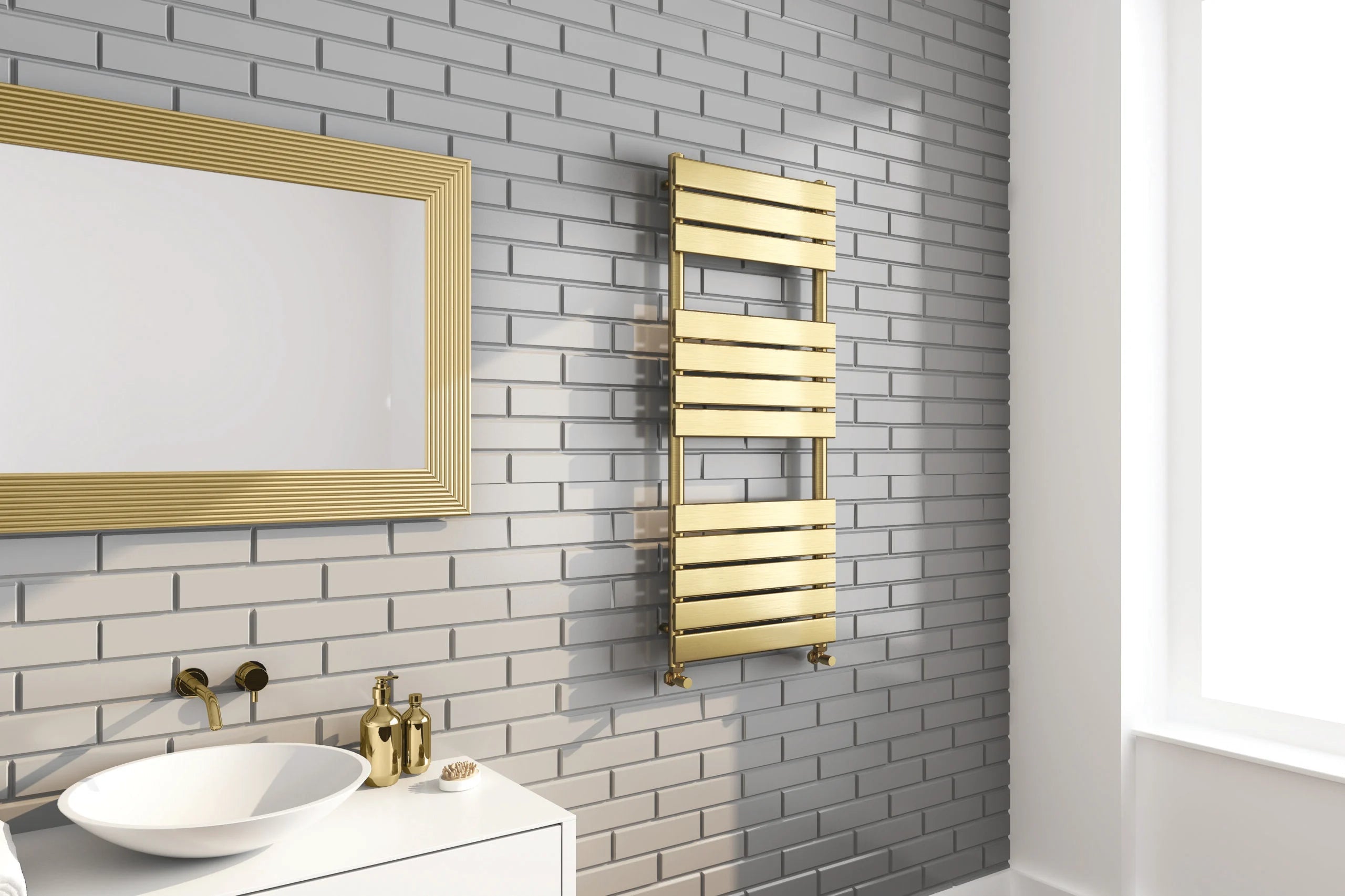 Malibu Towel Rail BRUSHED BRASS K-VIT HPS