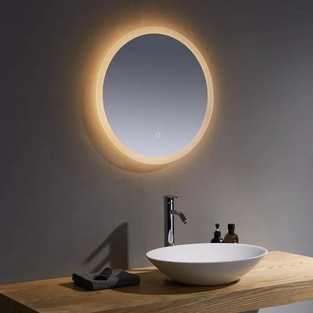 Oaksey 800mm Round Mirror - Frosted Edge Hartlepool Plumbing Supplies