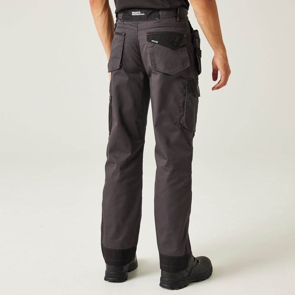 Regatta TRJ387 Incursion Holster Pocket Trousers Iron / 30" Waist / Short Leg Workwear Nation Ltd