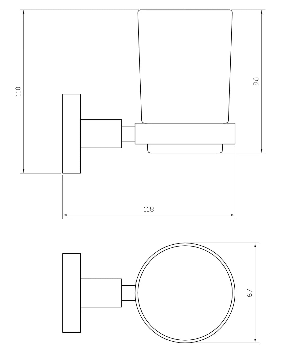 Eastbrook Genoa Tumbler Holder - Chrome HPS Hartlepool Plumbing Supplies