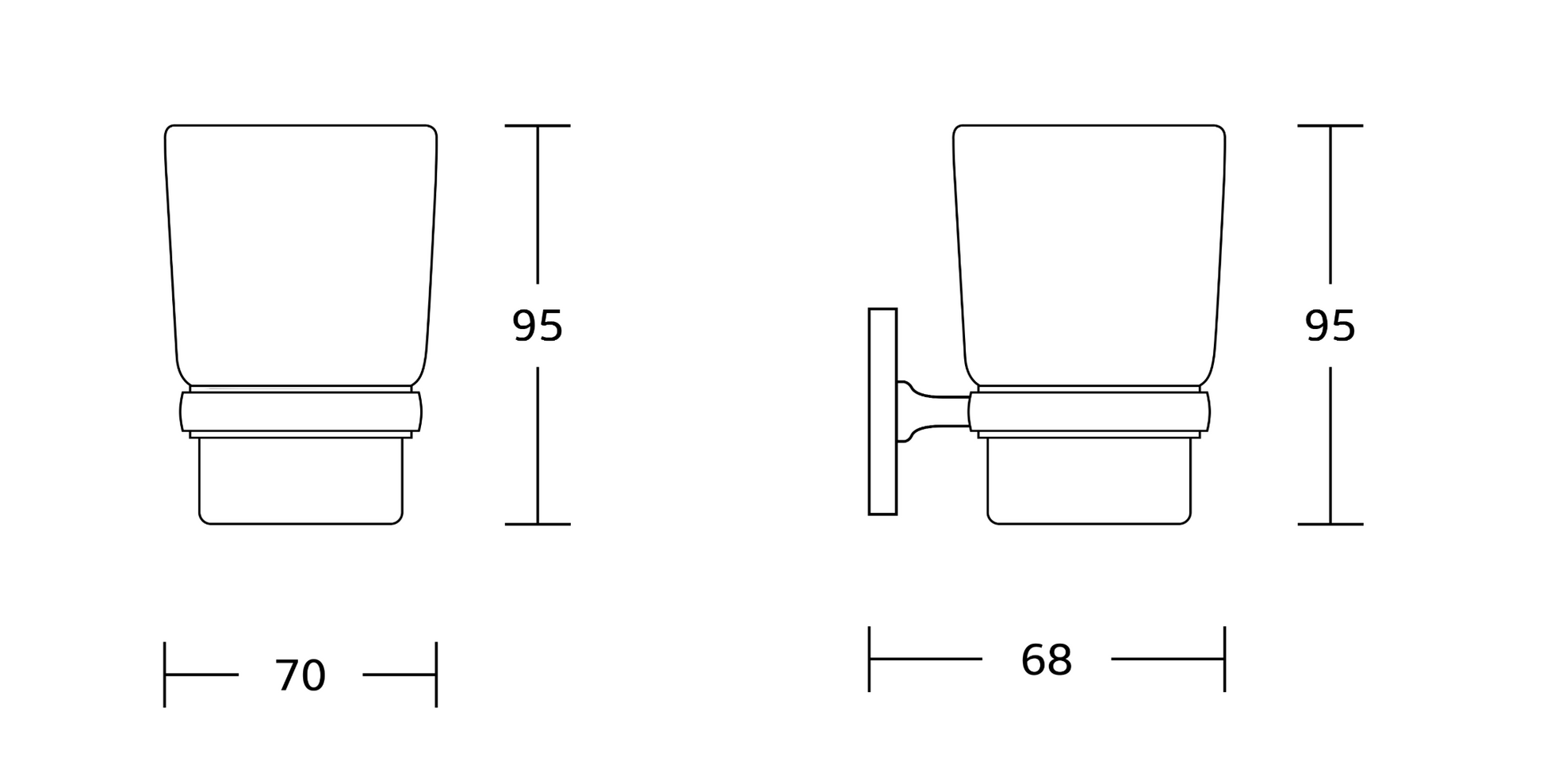 Plan Tumbler & Holder HPS Hartlepool Plumbing Supplies