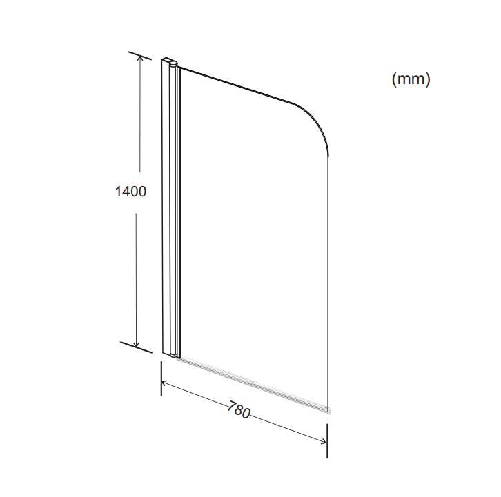 Koncept Straight Bath & Shower Screen 6mm HPS Hartlepool Plumbing Supplies