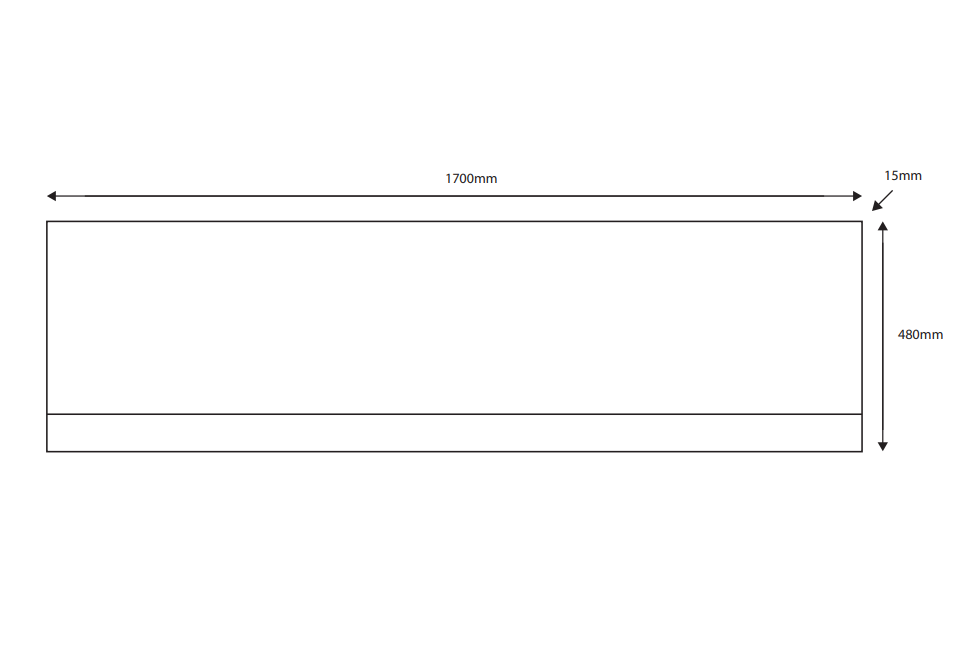 White Gloss Waterproof Bath Panel 1700mm - 1800mm HPS Hartlepool Plumbing Supplies