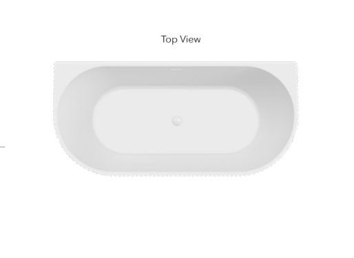 LABYRINTH Fluted Back To Wall Bath White 1700 x 780 HPS Hartlepool Plumbing Supplies