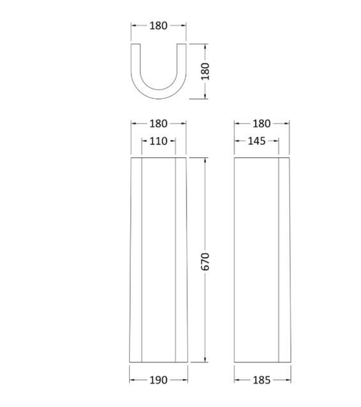 Fresssh Whitney 550mm 2th Basin & Pedestal