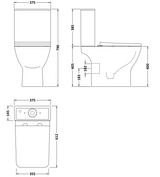Nuie Ava Rimless Open Back Toilet Set