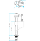 Viva Skylo Bottom Entry Fill Valve (½" UK) Plastic Thread
