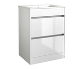 Swan Glebe 620mm x 850mm x 480mm 2 Drawer Floorstanding Vanity Unit & Basin