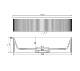Scudo KOKO Fluted Countertop Basin