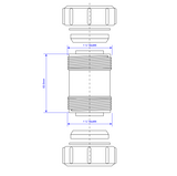 S28M 1 1/4" Multifit Straight Connector McAlpine