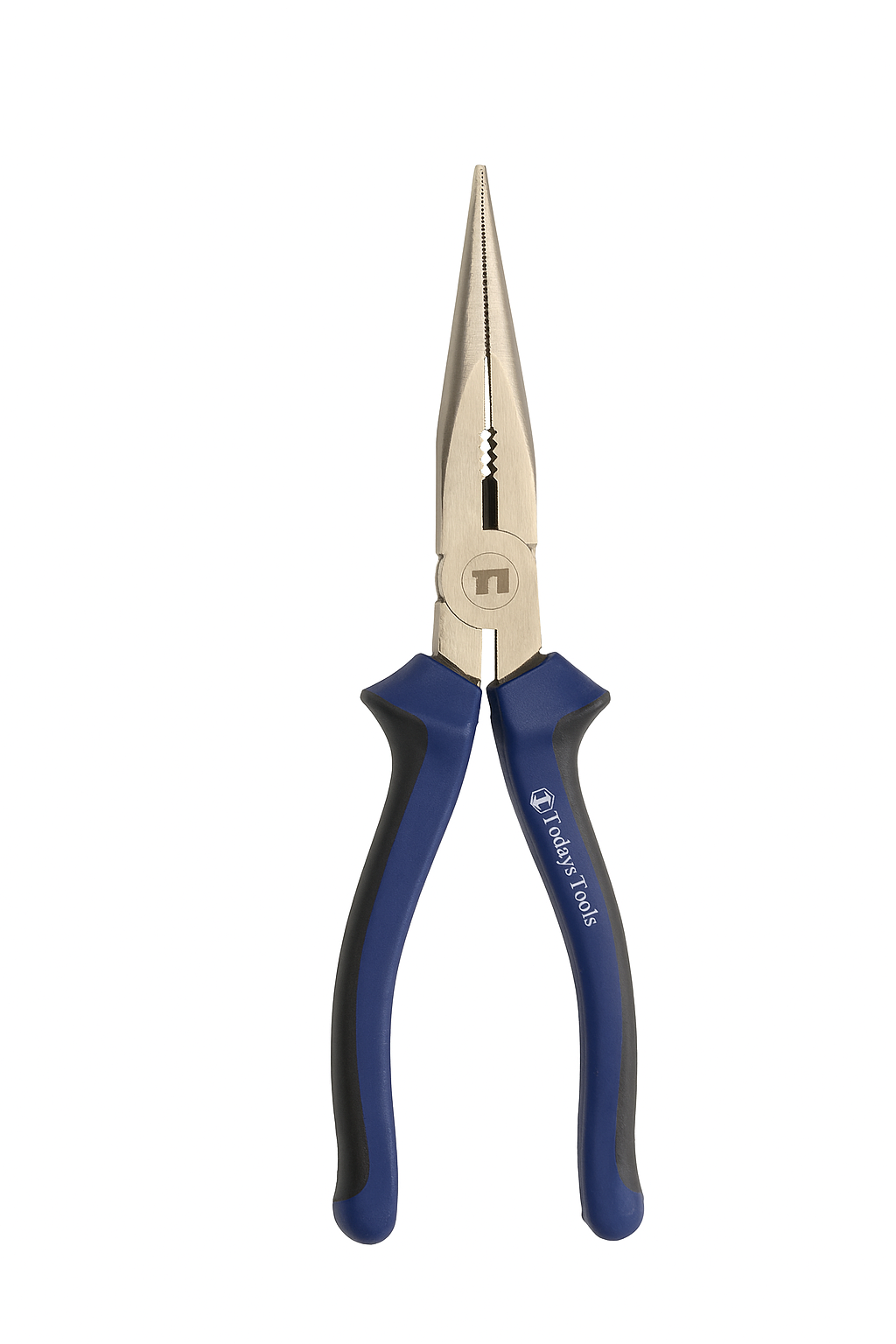pliers with blue handles on a white background