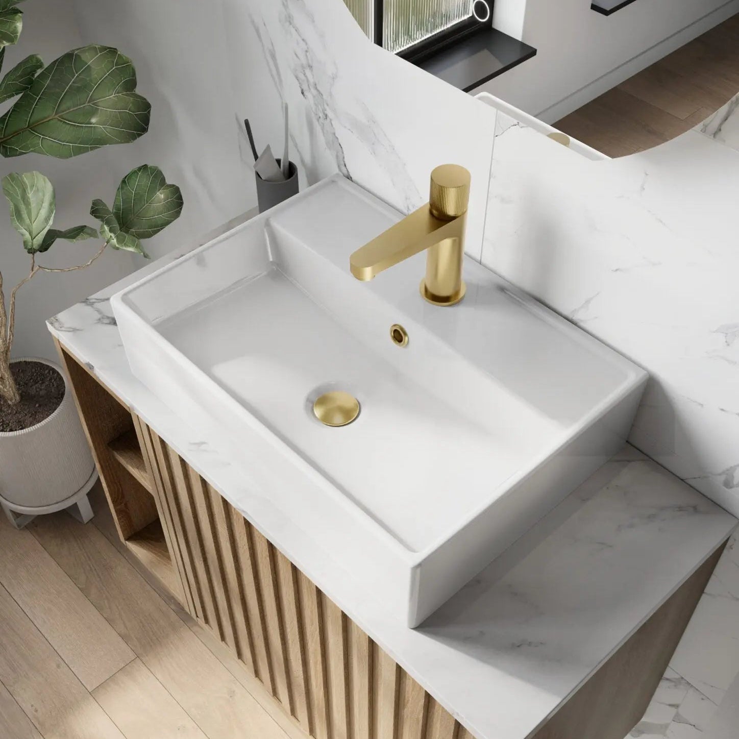 Scudo Riviera Countertop/Wall-Hung 560 Basin HPS Hartlepool Plumbing Supplies